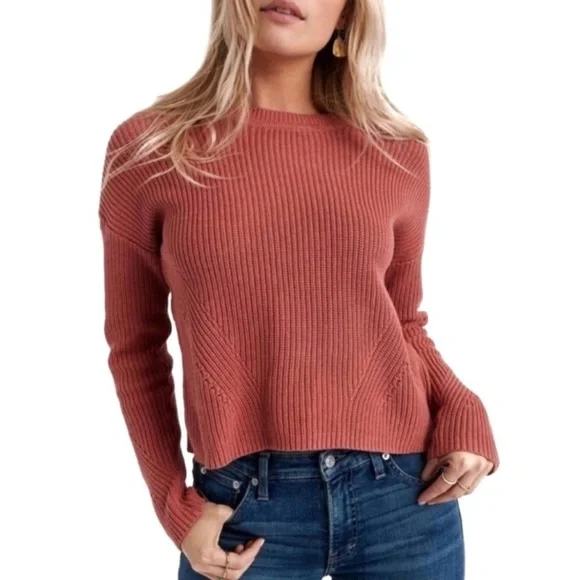 Lucky Brand Lace Up Back Boho Sweater - Picture 6 of 6